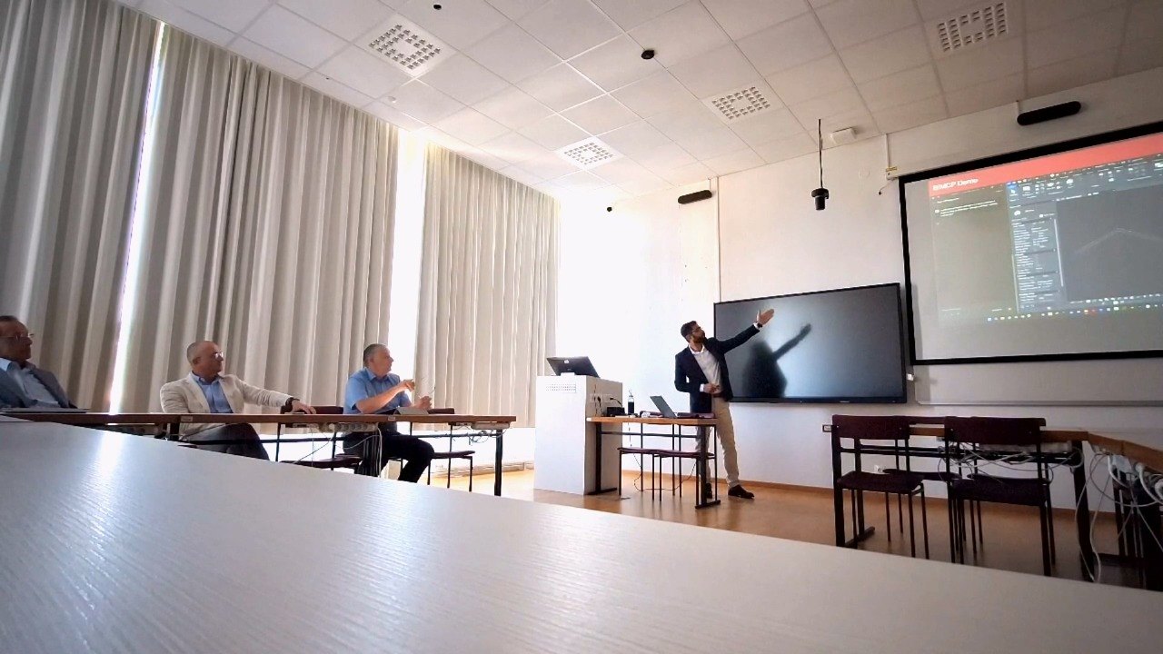 Presenting the BIM-MCP demo to the examination panel
